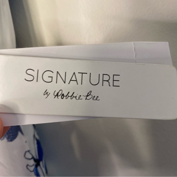 Signature by Robbie Lee Blue Floral Sleeveless Ruffles Flowy Maxi Dress 4P Y2K - Picture 5 of 14